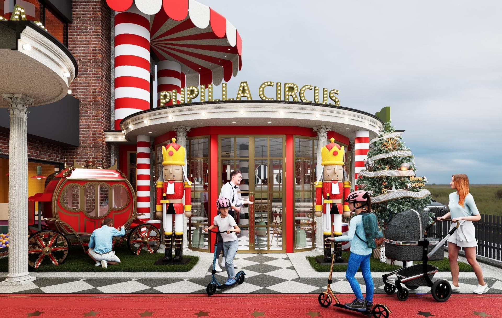 Pupilla Circus Ankara — sirk temalı çocuk eğlence merkezi cephe ve iç mimari tasarımı — görsel 1/47