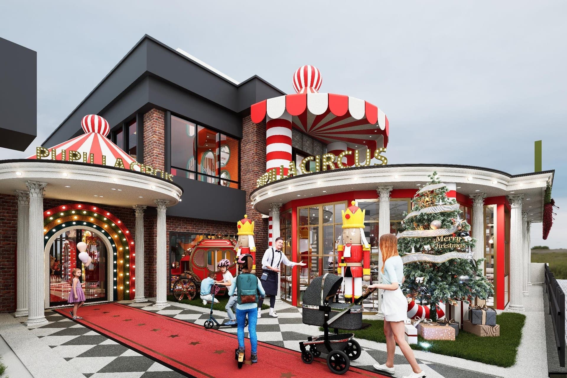 Pupilla Circus Ankara — sirk temalı çocuk eğlence merkezi cephe ve iç mimari tasarımı — görsel 7/47