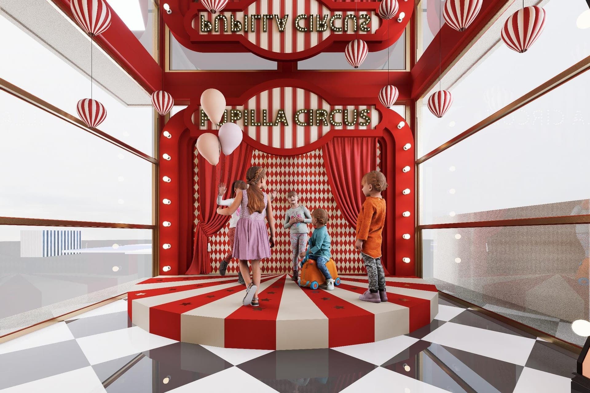 Pupilla Circus Ankara — sirk temalı çocuk eğlence merkezi cephe ve iç mimari tasarımı — görsel 32/47