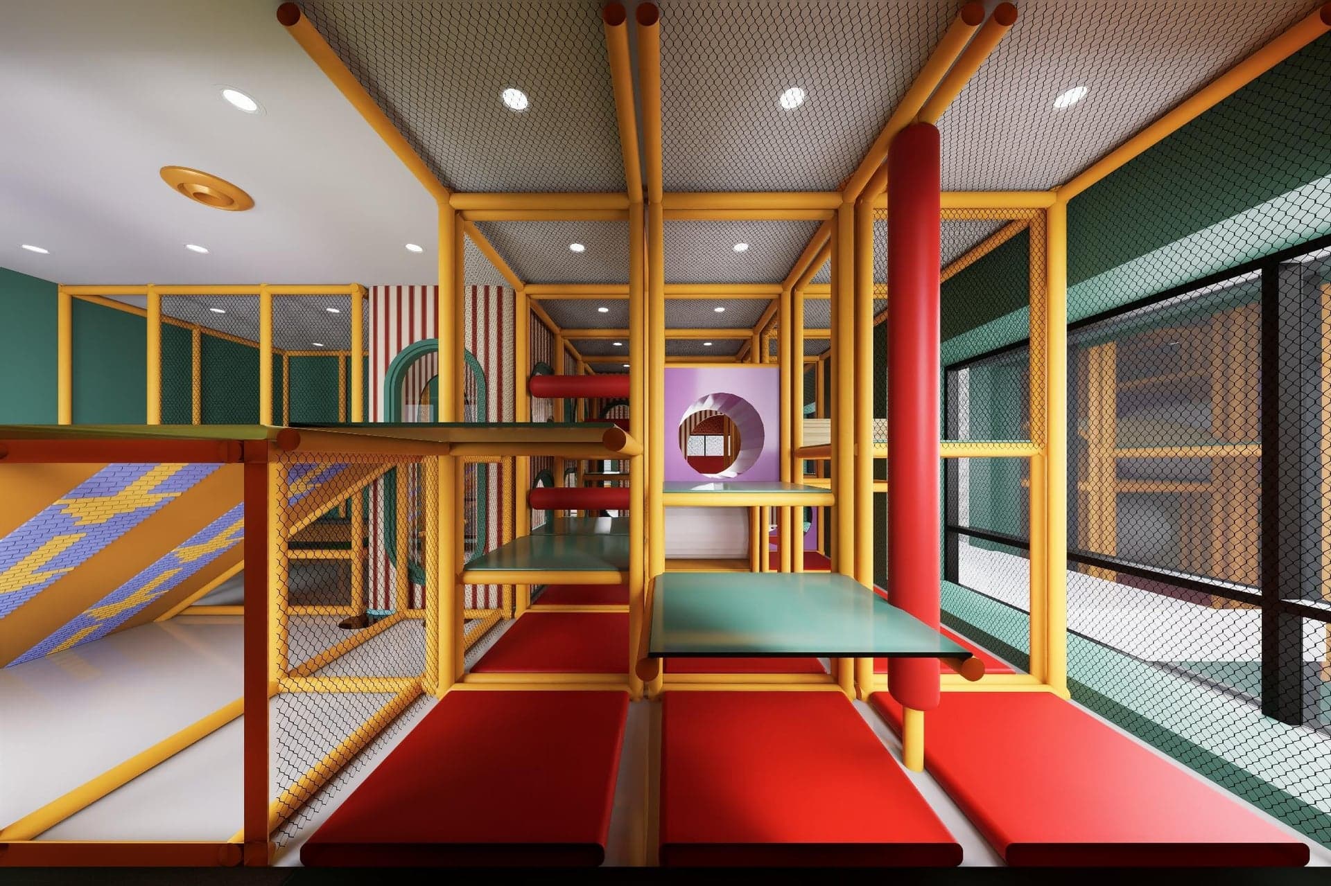 Pupilla Circus Ankara — sirk temalı çocuk eğlence merkezi cephe ve iç mimari tasarımı — görsel 35/47