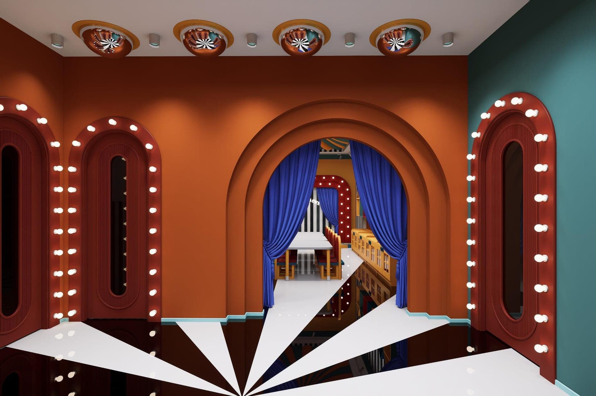Pupilla Circus Ankara — sirk temalı çocuk eğlence merkezi cephe ve iç mimari tasarımı — görsel 42/47