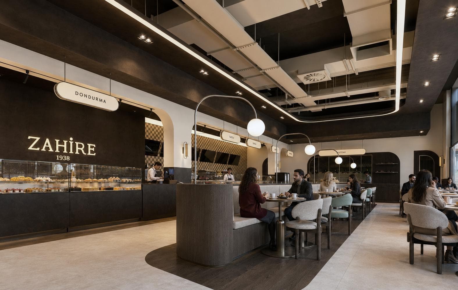 Zahire 1938 Rota Kafe Çayyolu İncek — pastane ve kafe cephe ile iç mimari tasarımı — görsel 12/25